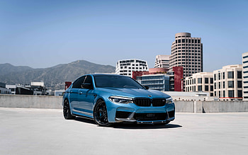 BMW M5, F90, , front view, blue sedan, exterior, new blue M5, blue F90, F90 tuning, German cars, BMW HD wallpaper