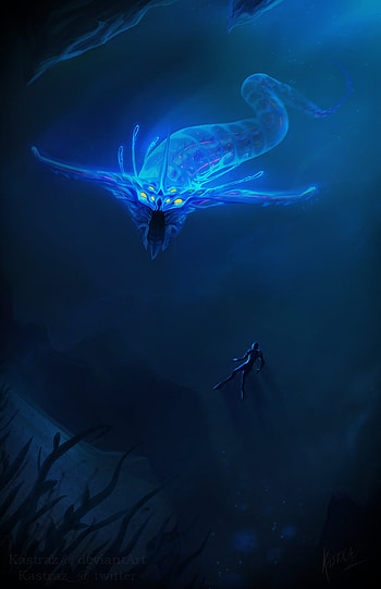 Subnautica ghost, leviathan, ghost leviathan, dive, scary, water HD phone wallpaper