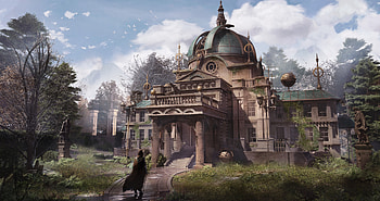 Old Observatory, fantasy, building HD wallpaper