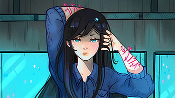 Anime Girl Hands On Back, anime-girl, anime, artist, artwork, digital-art, deviantart HD wallpaper
