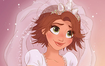 Cartoon Rapunzel, Bride princess, Complicated story, Tangled Ever After HD wallpaper