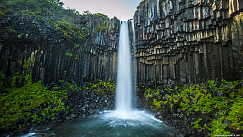 Svartifoss, Waterfalls HD wallpaper
