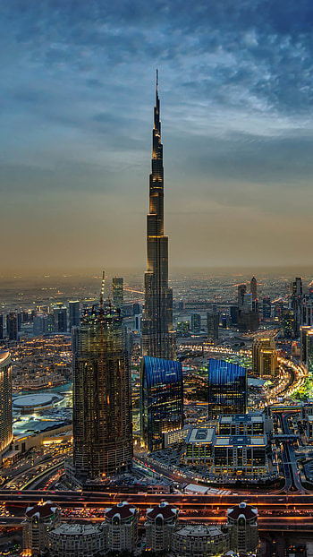 Dubai, Burj Khalifa, , City, Horizon, United Arab Emirates, Cityscape, Skyscraper, Building, Cities HD phone wallpaper