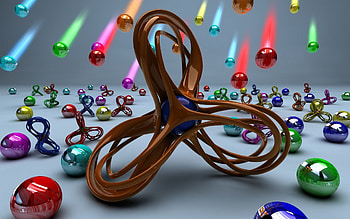 Bright, Multicolored, Motley, 3D, Metal, Figure, Balls, Lots Of, Multitude HD wallpaper