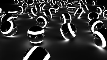 Striped Balls, balls, abstract, 3d, striped HD wallpaper