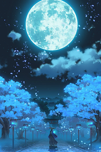 Anime, Moonlight HD phone wallpaper