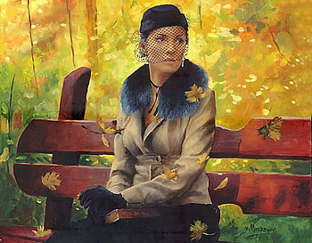 autumn, art, paintings, people, beauty HD wallpaper