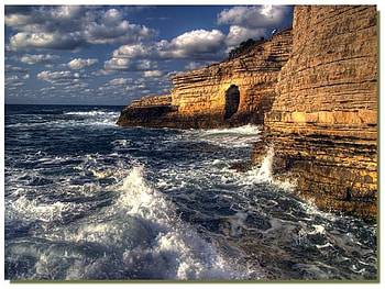 cliffs, sea, cliffs HD wallpaper