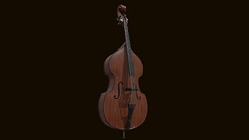 Double bass, Controbass, 3D model, Nikita Kravchenko HD wallpaper