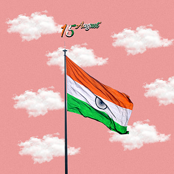 Indian flag, cloud, sky HD phone wallpaper