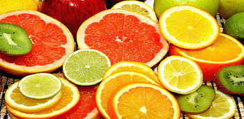 Slices of Citrus Fruits, slices, white, kiwi, bunch, fruits, orange, citrus, oranges, abstract, green, lemon, yellow, apple, grapefruit, lime HD wallpaper