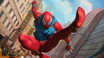 Scarlet Spidey Ben Reily, spiderman, superheroes, artwork, art, digital-art, artstation HD wallpaper