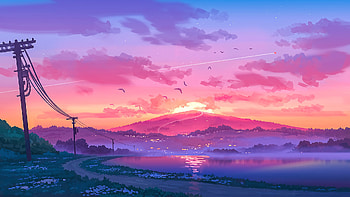 Landscape Pixel Art , Artist , , and Background, Pixel Sunset HD wallpaper
