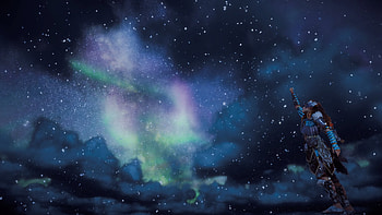 Aloy Starry Sky Horizon Zero Dawn HD wallpaper
