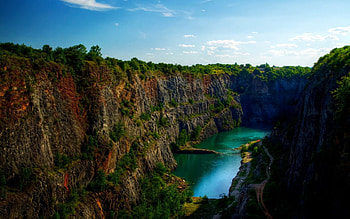 What A View!, Green, Mountains, River, Blue HD wallpaper