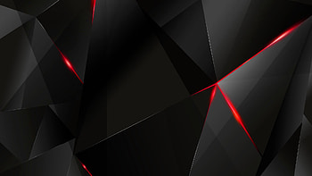 ... - Red Abstract Polygons (Black BG) (RE) by kaminohunter HD wallpaper