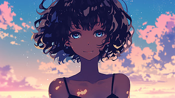Stunning Black Anime Girl, Anime, black anime, anime girl, portrait, girl HD wallpaper