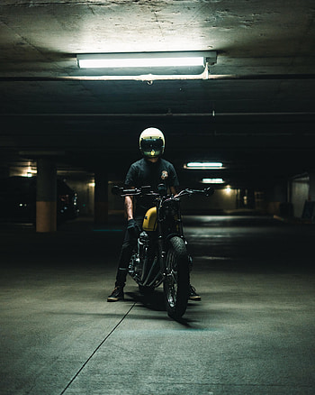 Motorcycles, Motorcyclist, Helmet, Motorcycle, Bike, Parking HD phone wallpaper