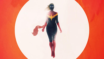 Captain Marvel 2019 Artwork, captain-marvel-movie, captain-marvel, superheroes, 2019-movies, movies, artwork, artist, digital-art, minimalism, deviantart HD wallpaper
