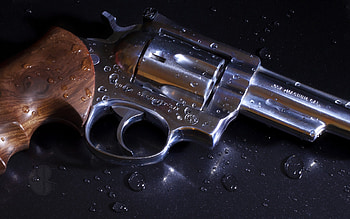 Rain-Kissed Revolver — Gun, gun HD wallpaper
