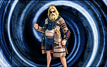 Dad Body, blue grunge background, Fortnite, vortex, Fortnite characters, Dad Body Skin, Fortnite Battle Royale, Dad Body Fortnite HD wallpaper
