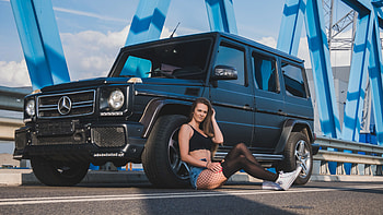Paulina X G Wagon, girl, model, mercedes-g-class, girls HD wallpaper