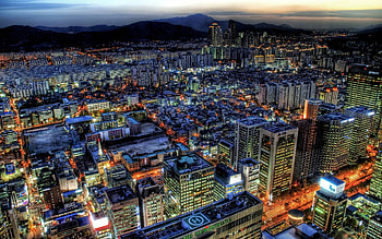 Cities, Night, City, View From Above HD wallpaper