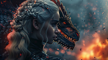 Daenerys & Dragon : Game of Thrones, TV Show, Game Of Thrones, Daenerys Targaryen, Emilia Clarke, dragon HD wallpaper