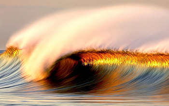Waves, Landscape, Sea HD wallpaper