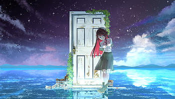 Sparrow Door LockSuzumes Locking Up, anime-girl, anime, artist, artwork, digital-art HD wallpaper