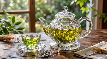 Emerald Brew — Green Tea, Green Tea, Teapot, Teacup HD wallpaper