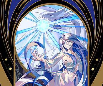 Yu Gi Oh!, Anime, Blue Eyes White Dragon, Kisara (Yu Gi Oh!) HD wallpaper