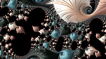 Fractal Art for your - Dark Pink Turquoise, CGI, pattern, psychedelic, trippy, Abstract, fractal HD wallpaper