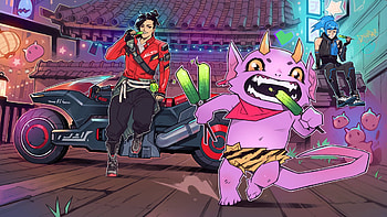 Fortnite : Vibrant Cyber Streets & Playful Monster Clash, video game, Fortnite HD wallpaper
