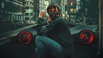 Lambo Girl Manipulation , lamborghini, artist, artwork, digital-art, manipulation HD wallpaper