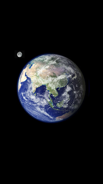 Amoled black planet, Striking darkness, Celestial beauty, Galactic fascination HD phone wallpaper
