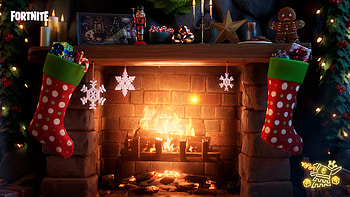 Fortnite Christmas Hearth — Festive Gaming, video game, Fortnite, Christmas, Christmas Gaming HD wallpaper