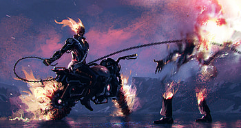 Ghost Rider Artwork, ghost-rider, artwork, artist, digital-art, artstation HD wallpaper