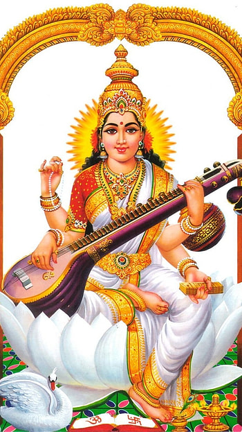 Saraswati Maa, Saraswati Mata HD phone wallpaper