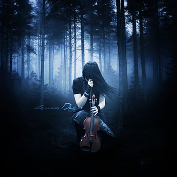 The Darkness inside Me, trees, darkness, abstract, fantasy HD wallpaper