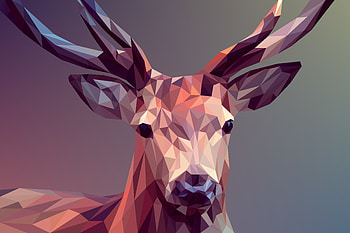 Deer Polygon Art , deer, polygon, artist, artwork, digital-art HD wallpaper