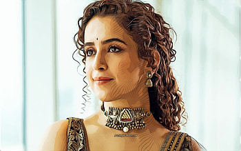 Sanya Malhotra, , vector art, Bollywood, indian actress, celebrity drawings, Sanya Malhotra drawing, indian celebrity, movie stars, Sanya Malhotra HD wallpaper