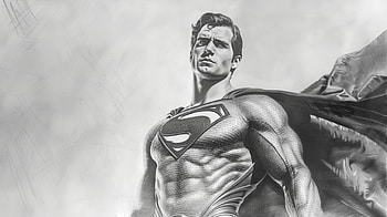 Superman Monochrome Majesty, Comic, Superman, Henry Cavill HD wallpaper