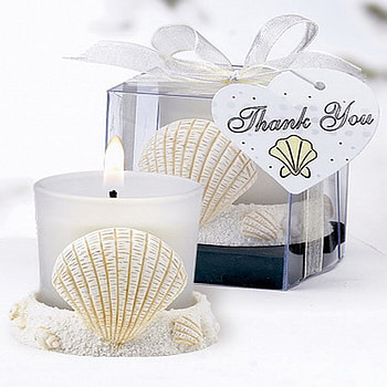 tropical candle, shell, white, gift, candle HD wallpaper