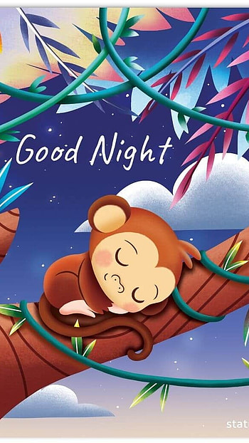 Good Night, Cute Monkey, Sleep HD phone wallpaper