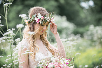 ღ, Flowers, Lady, Spring, Wreath HD wallpaper