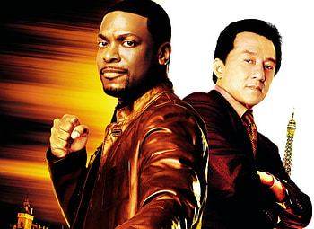 Rush Hour, Explosive car chases, Neon-lit streets, Dynamic cinematography HD wallpaper
