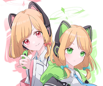 Saiba Twins, Saiba Momoi, Saiba Midori, video game, Blue Archive HD wallpaper
