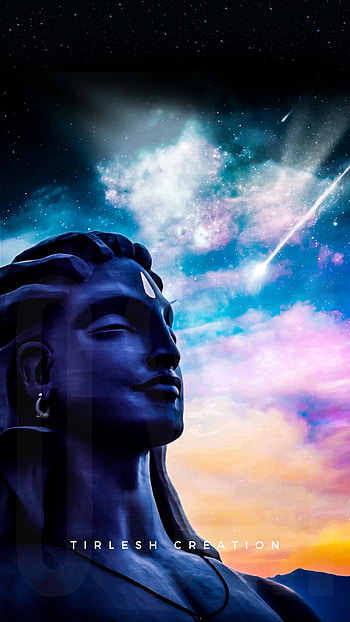 Adiyogi Shiv, cloud, sky, sadhguru, bholebaba, shiva HD phone wallpaper