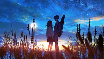 Twilight Sonata, anime-couple, anime-girl, anime-boy, artist, artwork, digital-art HD wallpaper